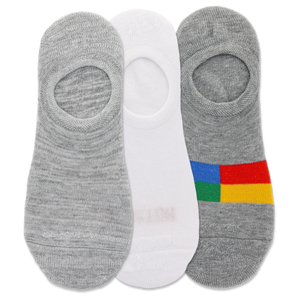HOTSOX Men's Check Stripe Liner Sock 3 Pair Pack