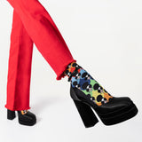 HOTSOX Women's alice + olivia Sassy Stace Face Multi-Color Crew Socks