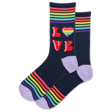 HOTSOX Women's Retro Love Crew Sock