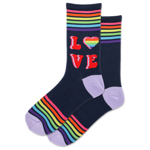 HOTSOX Women's Retro Love Crew Sock