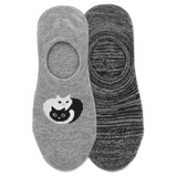 HOTSOX Women's Yin Yang Cat Liner Sock 2 Pack thumbnail