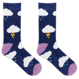 HOTSOX Women's Clouds Non-Skid Slipper Sock