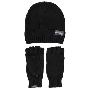 Jeep® 2-Piece Ribbed Beanie and Glove Set