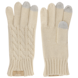 Jeep® 3-Piece Cable Knit Scarf, Hat and Glove Set