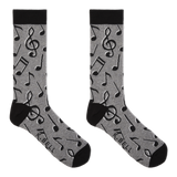 K.Bell Men's Music Notes Crew Socks