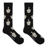 K.Bell Men's Middle Finger Crew Socks