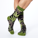K.Bell Men's Pot Luck Green Crew Socks