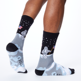 K.Bell Men's Man On the Moon Crew Socks - Made in the USA
