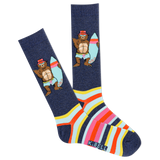 K.Bell Men's Surfer Bear Crew Sock