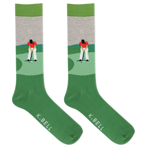 K.Bell Men's Focused Golfer Crew Sock