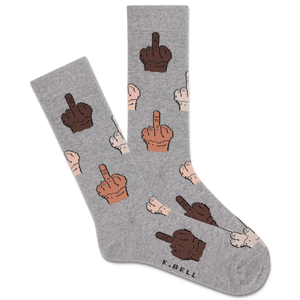 K.Bell Men's Middle Finger Update Crew Sock