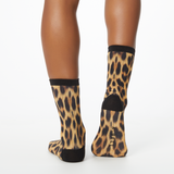 K.Bell Women's Leopard 360 Print Crew Socks
