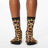 K.Bell Women's Leopard 360 Print Crew Socks