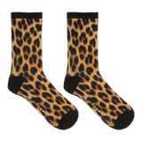 K.Bell Women's Leopard 360 Print Crew Socks
