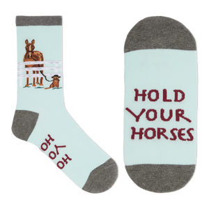 K.Bell Women's Hold Your Horses Crew Socks