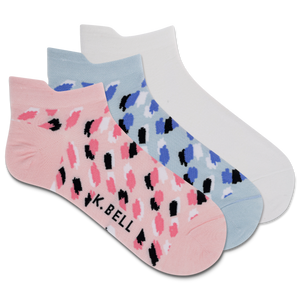 K.Bell Women's Abstract Animal Low Cut Sock 3 Pack