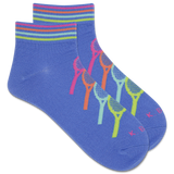 K.Bell Women's Rainbow Racquet Ankle Sock