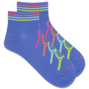 K.Bell Women's Rainbow Racquet Ankle Sock