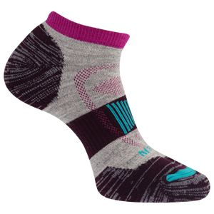 Merrell Merino Wool Zone Cushion Comfort Hiking Low Cut Sock with Blister Protection and Fast Dry Moisture Wicking