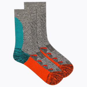 Merrell Kids' Midweight Breathable Moab Crew Sock with Sustainable Coolmax Fast Dry Moisture Wicking