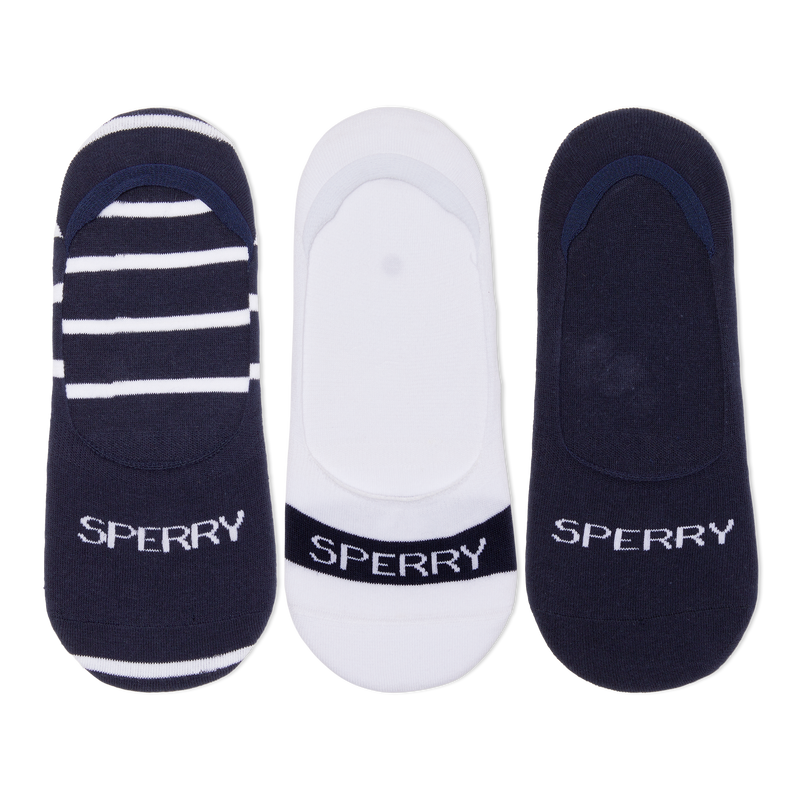 Sperry Women s Signature Stripe Liner 3 Pair Socks Loops Wales